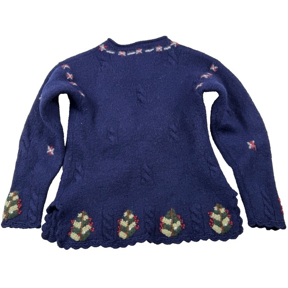 Vintage Belle Pointe Christmas Sweater Size XS 100% Wool Country Santa Claus - Picture 2 of 5
